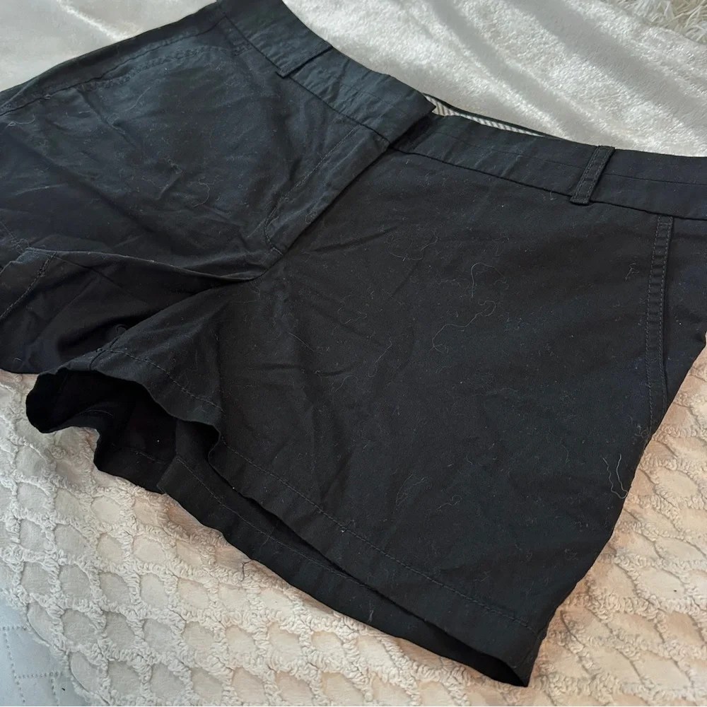 J.Crew Black Chino Broken-In Cotton Mini Shorts Size 12 | Clean Girl Classic - Picture 5 of 14